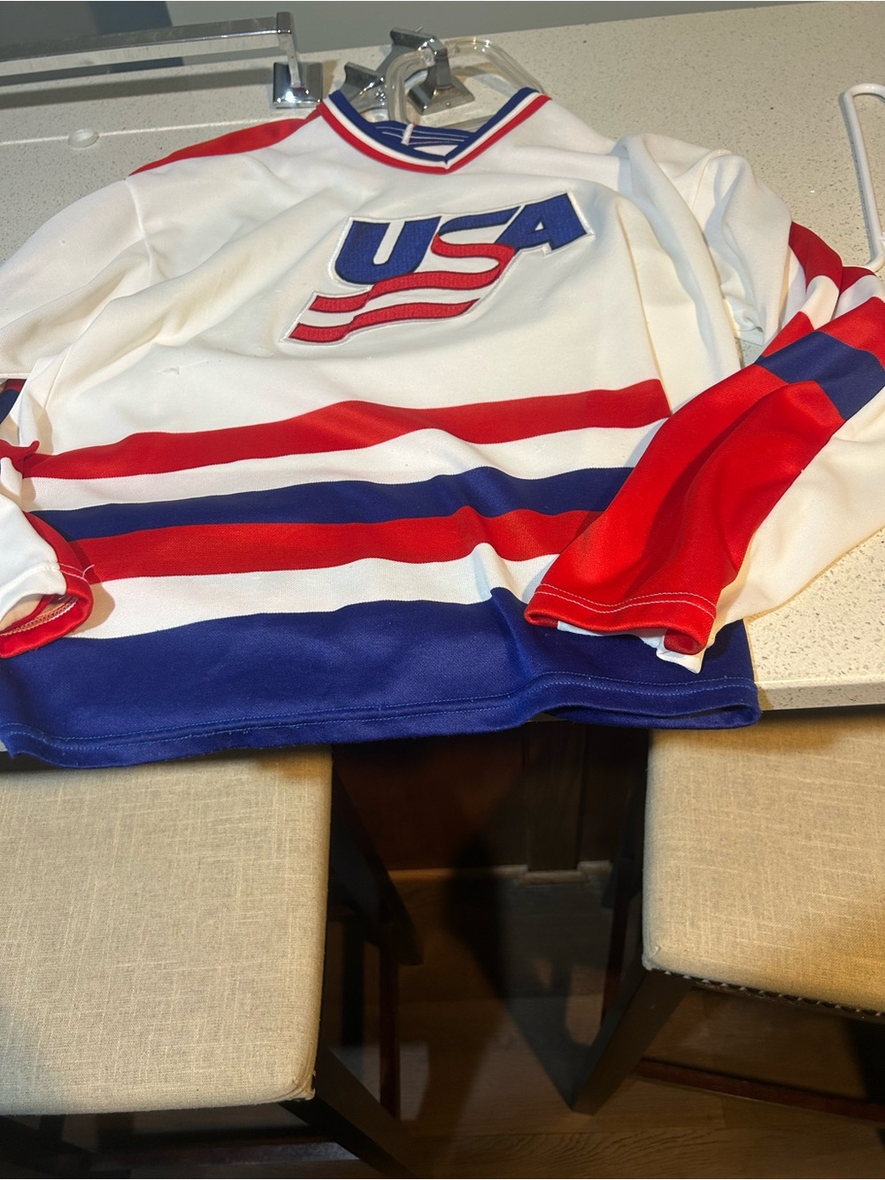 USA Red White Blue Hockey Jersey